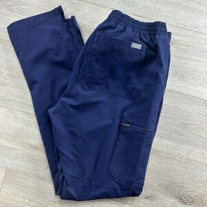 FIGS Medium Tall High Waisted Yola Skinny Scrub Pants Navy Blue Medical Nursing